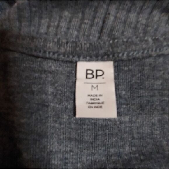 NORDSTROM BP Foldover Ribbed Long Sleeve Blouse Size M - Picture 8 of 9